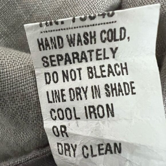 Alessia Pacini dress‎ Small 100% linen 3/4 sleeve shift dress knee length taupe - Picture 6 of 6